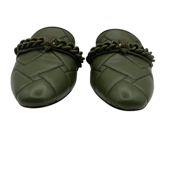 Kurt Geiger London Soho Mule Drench 35.5 Quilted Olive Chain Eagle Head Leather - Picture 5 of 13